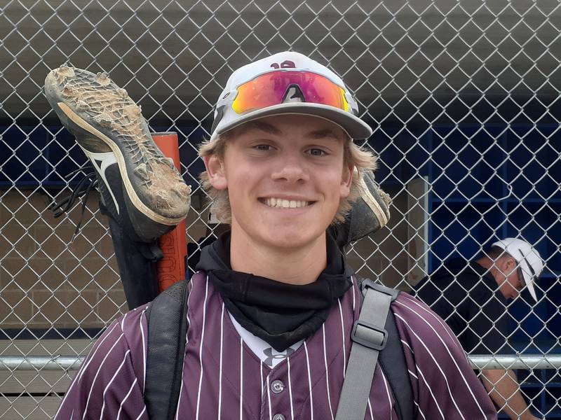 Prairie Ridge right fielder Mason McKim.