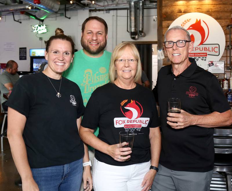 Bethany Kolbe, Kevin Hopkins, Karin Williams and Ed Williams (Fox Republic Brewing Company) pose for a photo on Wednesday, June 25, 2025.