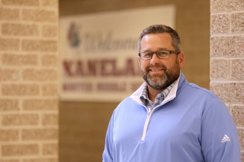 Kaneland Harter Middle School Dean of Students Sean Herron spent 10 years in the Army, 5 years active, and another 5 years in the reserves as he finished college.