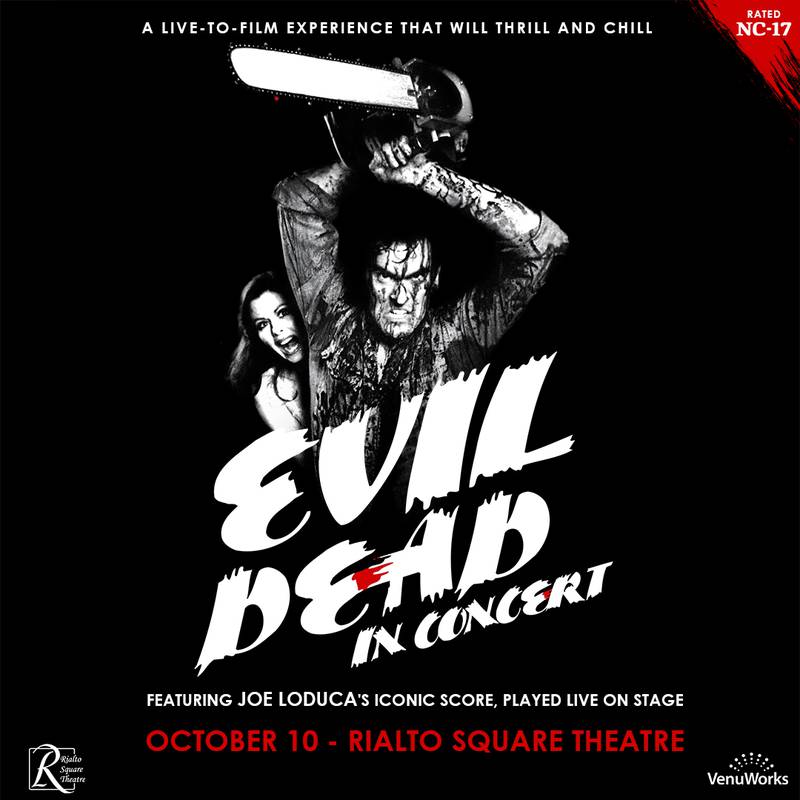 "Evil Dead in Concert" will be at Rialto Square Theatre in downtown Joliet Friday, Oct. 10, 2025.