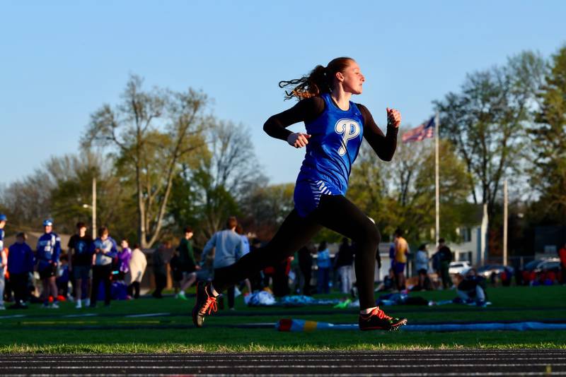 Princeton's Jocelyn Strouss runs in Monday's Ferris Invite.
