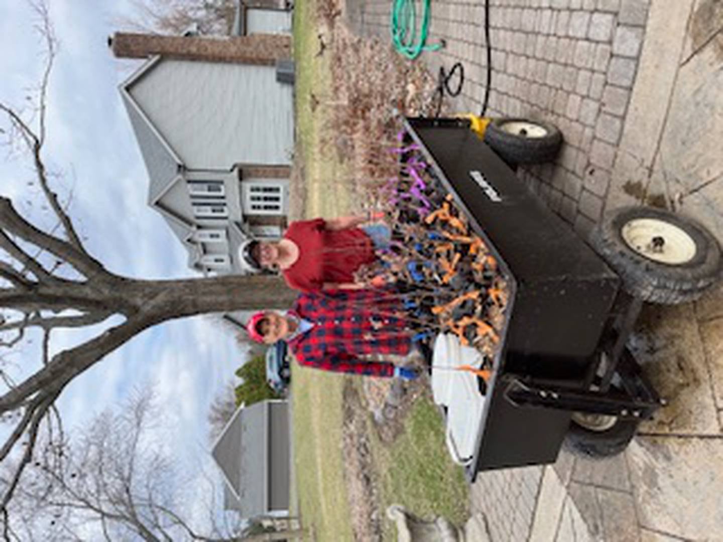 Algonquin Garden Club members Laurie Pasturczak and Carol Weinhammer with a load of native saplings for the club's Miyawaki mini-forest project at the Dixie Briggs Fromm Nature Preserve in Dundee Township.