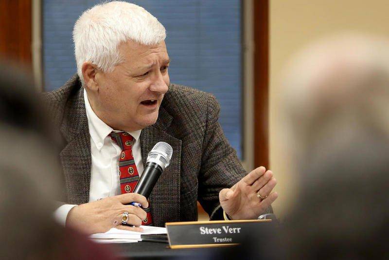McHenry Township Trustee Steve Verr speaks at a board meeting Dec. 20 in Johnsburg.