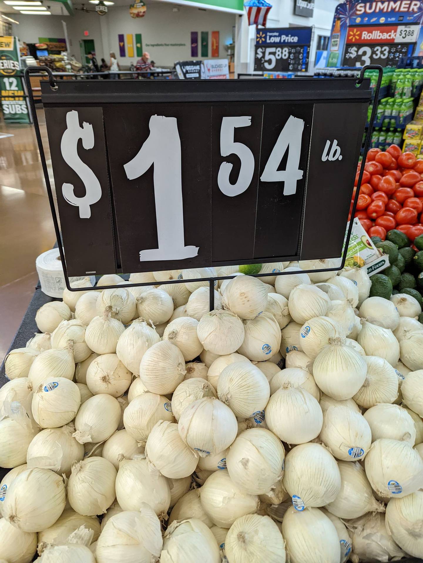 From steep increases in food, gas and rent to subtle increases in cell phone fees: Will County residents are facing rising prices nearly everywhere they turn. Pictured are onions at Walmart in Joliet on Monday, July 11, 2022.