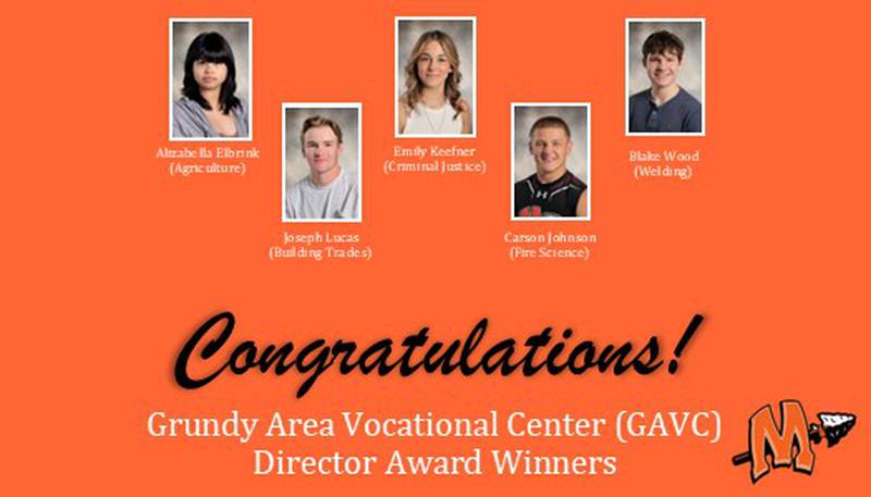 The winners of the Grundy Area Vocational Center Director Awards.
