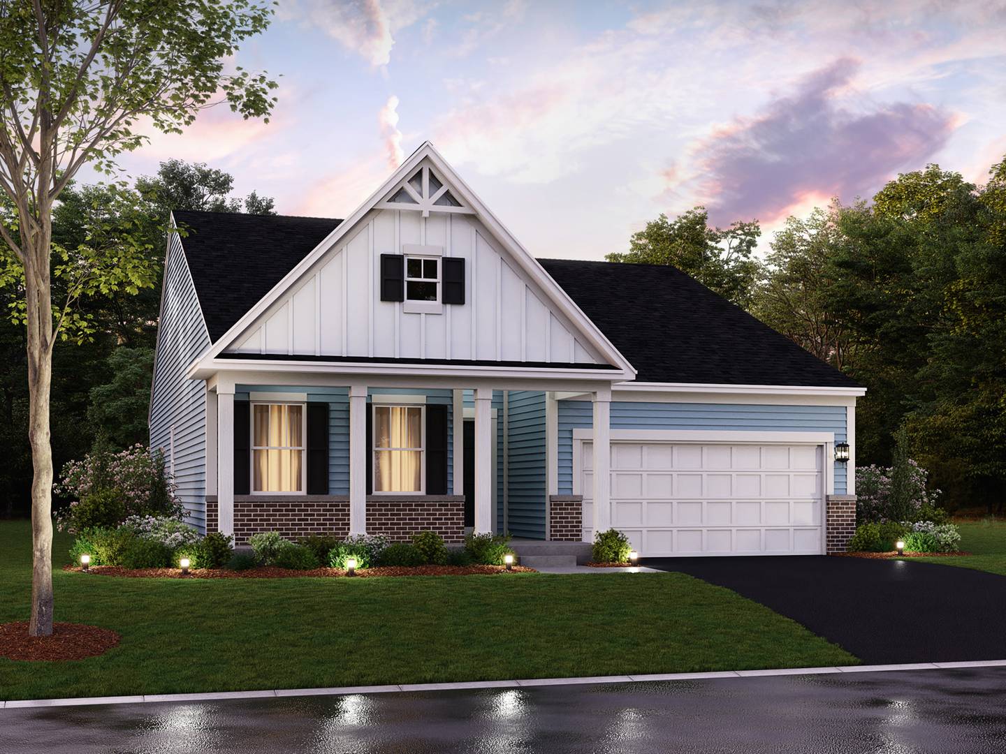 An image of a new home that will be built in the new Becketts Landing subdivision in South Elgin. The builder is M/I Homes.