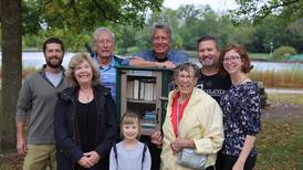Family celebrates grandparents’ 90th birthdays with installation of Little Free Library at Downers Grove park