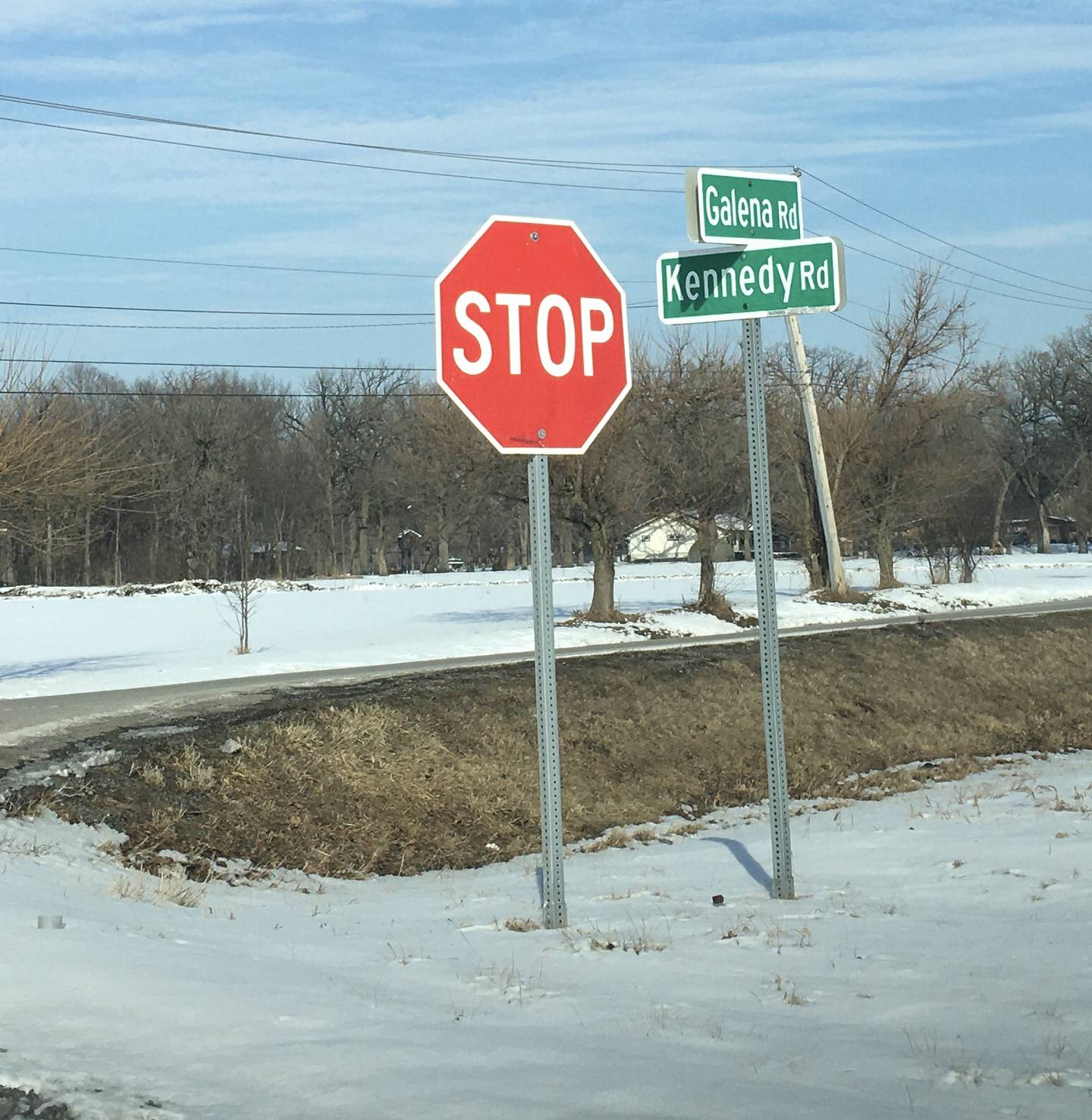 A stop sign on Kennedy Road at Galena Road in Bristol Township. (John Etheredge - jetheredge@shawmedia.com)