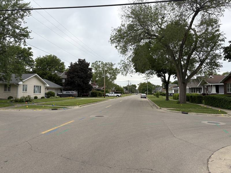 A view of the intersection at West Lafayette Street and Sanger Street, where upcoming watermain construction will soon impact traffic flow and access.