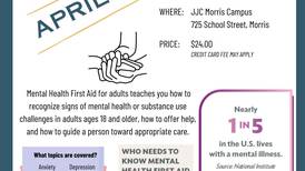 Grundy County Health Department hosts class on adult mental health April 24