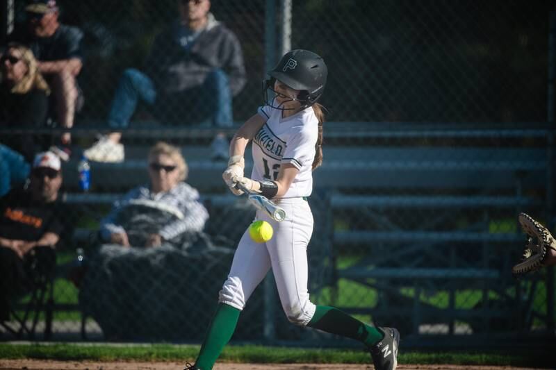 Plainfield Central's Emma Sommerfeld bats during a game against Lincoln-Way West on Friday May 3, 2024 at Lincoln-Way West in New Lenox