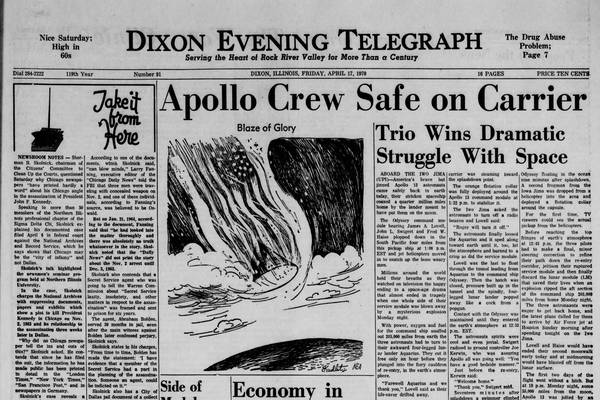 Historical covers for April 17: Apollo 13 Crew Safe on Carrier