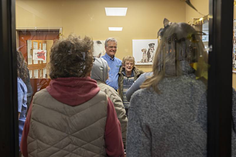 The house was full of well wishers visiting River Ridge Animal Hospital to say goodbye to long time veterinarian Dr. Bill Kuhfus Thursday, Dec. 28, 2023.