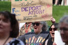 Underwood, Cortland mayor join NIU anti-Trump rally