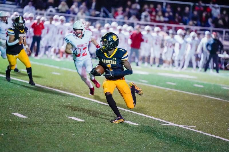 Marian Catholic cornerback Austin Alexander committed to Wisconsin on Monday after an impressive junior season in just six games. Photo courtesy Hector Cummings.