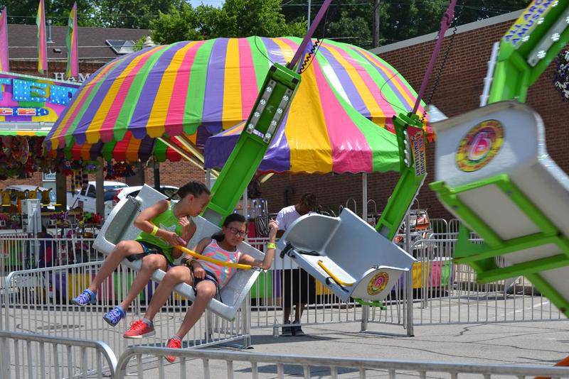 The younger kids also  were able to enjoy Old Canal Days in Downtown Lockport on Saturday with carnival rides.