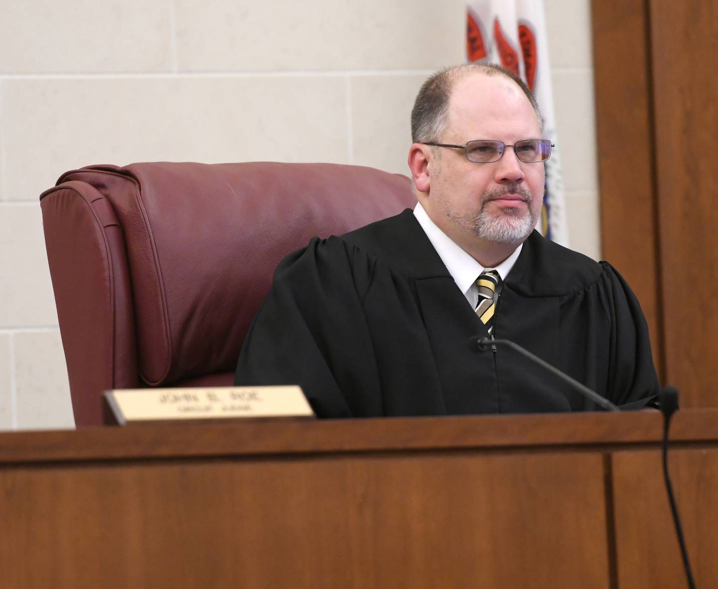 Ogle County Judge John B. Roe presided over the hearing for Matthew Plote in Ogle County on Thursday, Jan. 19. The case was continued to March 1.