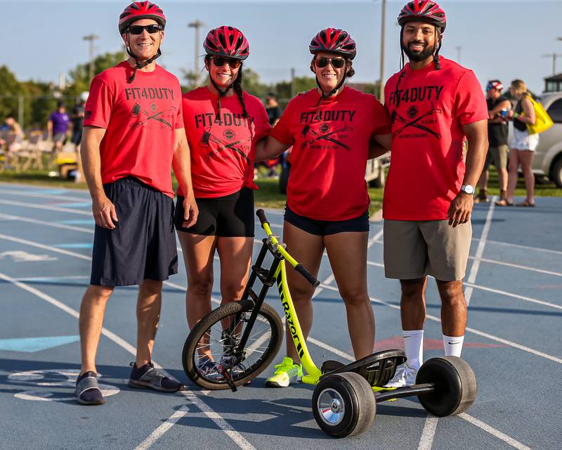 Joliet Fire Department's team during the Great American Big Wheel Race.  July 22nd, 2023