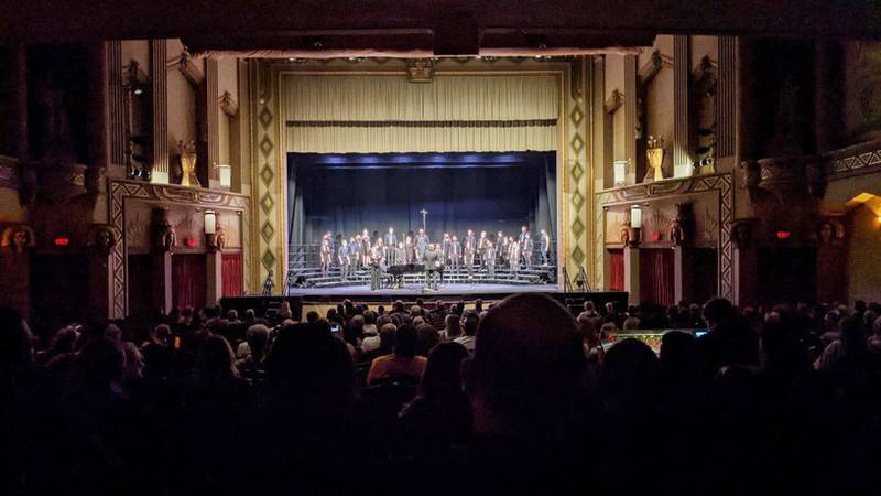 Pictured: Cor Cantiamo's recent performance of "The Big Sing" at theEgyptian Theatre, funded by the Farny R. Wurlitzer Foundation Fund Grant