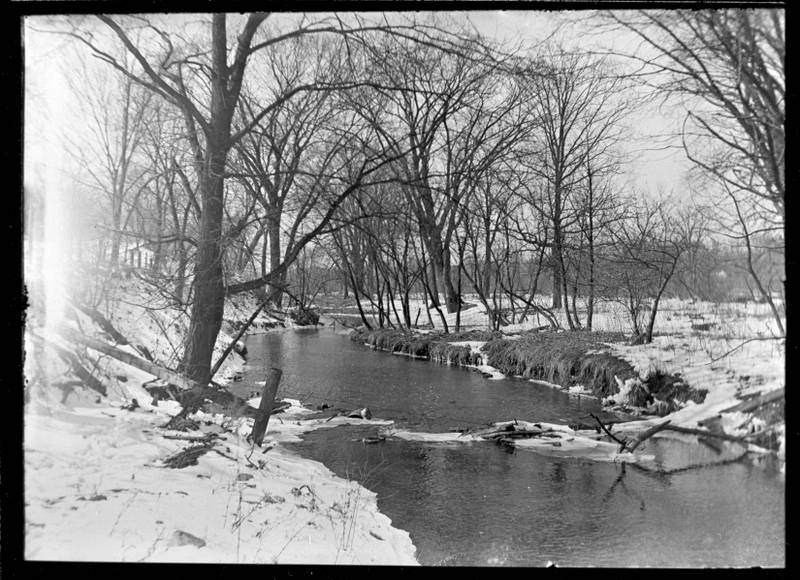 The date of this photo of Hickory Creek at Pilcher Park in Joliet is unknown.