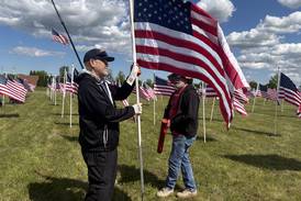 Memorial Day installation Field of the Fallen in Cary through Monday 