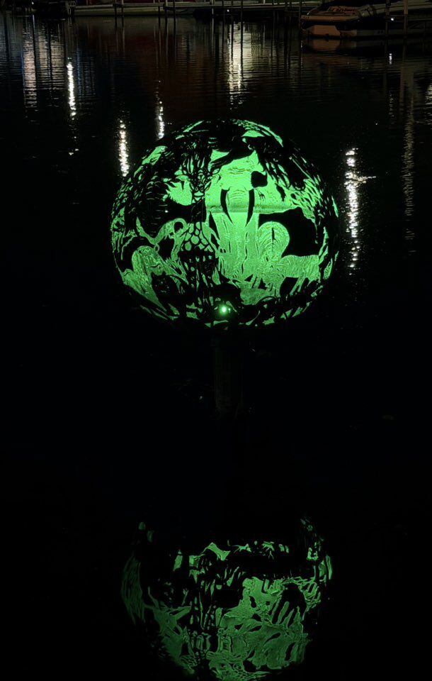 McHenry worked with American Legion Post 491 and McHenry County to light up Miller Point Park and Veterans Park  for Operation Green Light, seen here on Thursday, Nov. 6, 2025, honoring Veterans Day.