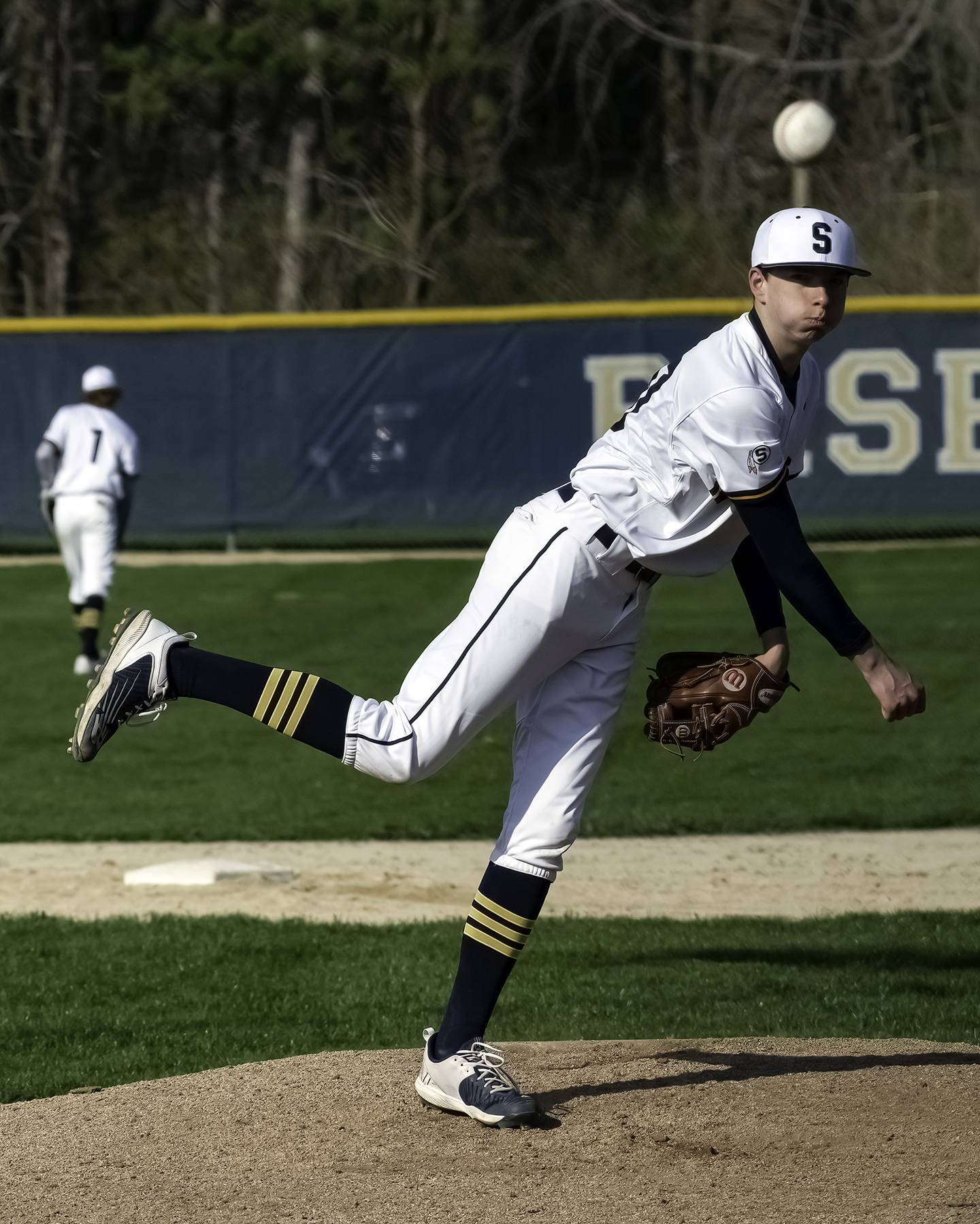 Sterling starter Trevor Dir fires a pitch Tuesday against United Township during their Western Big 6 game at Gartner Park.
