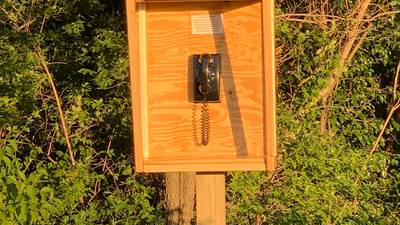 Phone in Rotary Park in La Salle provides an outlet for grief