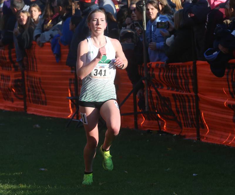 Seneca's Evelyn O'Connor competes in the Class 1A Cross Country Finals on Saturday, Nov. 4, 2023 at Detweiller Park in Peoria.