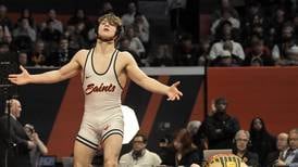 St. Charles East’s Dom Munaretto, Marmion’s Nicholas Garcia win second IHSA boys wrestling state titles