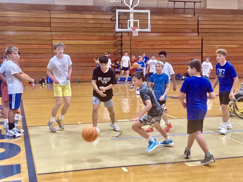 Camp is in session at Princeton High School.The Tiger Boys Basketball Camp is in session at Princeton High School this week under the direction of Tiger head coach Jason Smith. He is assisted by members of the PHS team.