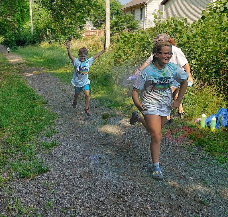 About 60 runners participated Saturday, June 16, 2023, in the Safe Journeys Color Run on the Hopalong Cassidy Trail in Streator.