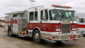 Fire outside Sycamore hotel injures one