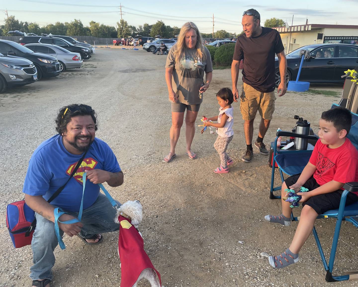 Carlos Sol of Round Lake dressed up his Maltipoo, Gus, in a red cape to bring him to the McHenry Outdoor Theater July 26 for a double feature that included "Superman." While well-behaved, leashed dogs are always welcome, a special Bring Your Dog to the Movies event is set for Aug. 22-23.