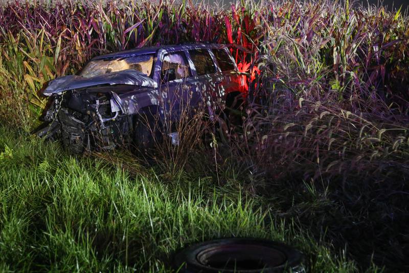 Both drivers were entrapped in their cars after a head-on crash on Tuesday morning in Marengo.