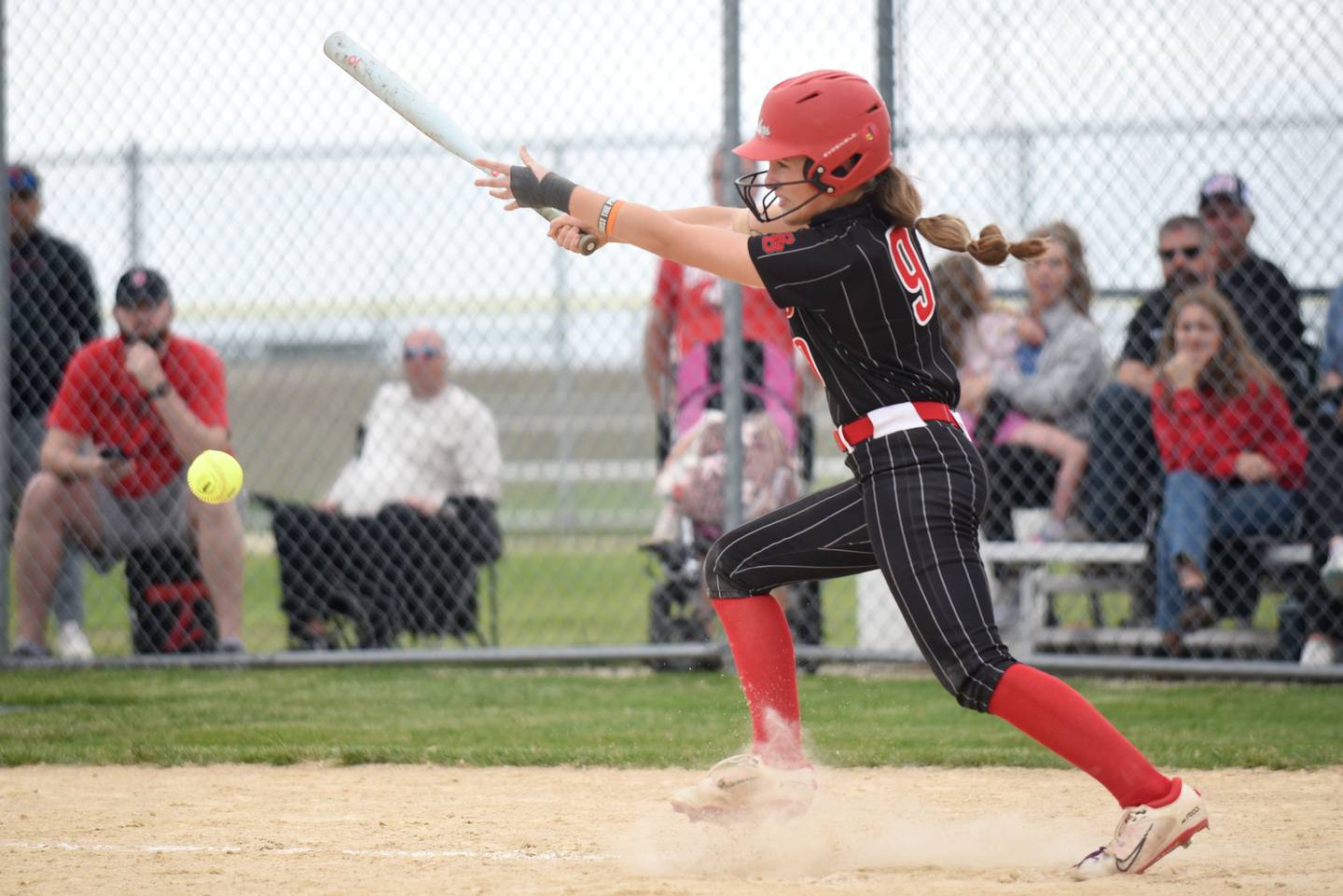 Bradley-Bourbonnais' Shannon Lee hits a pitch during the Class 4A Normal Community Regional championship against Normal Community Friday, May 22, 2026.