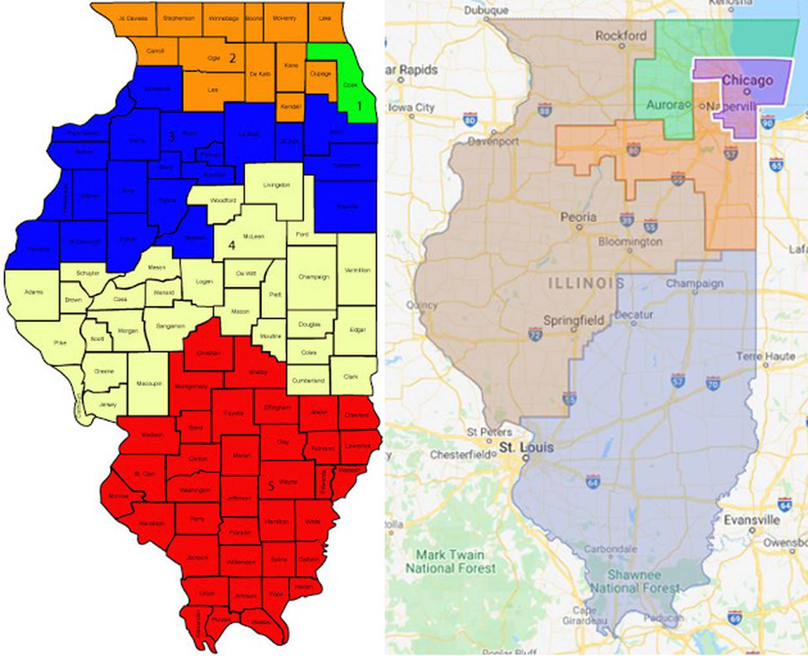 Illinois Democrats release new Supreme Court district maps Shaw Local