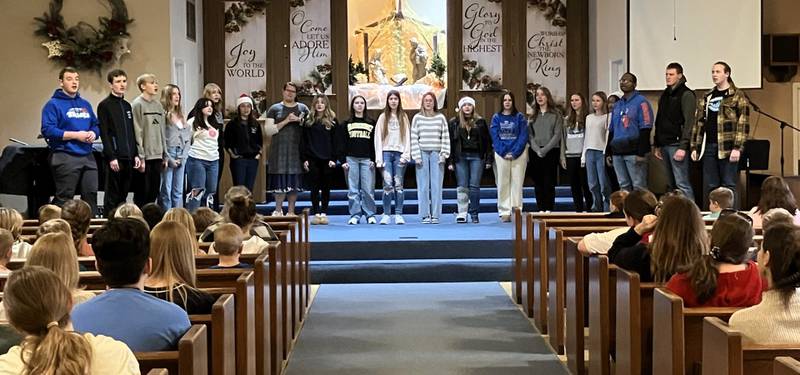 Princeton Christian Academy hosted the Princeton High School Madrigal Singers in a mini concert, directed by Mr. Brandon Crawford, on Thursday, Dec. 12.