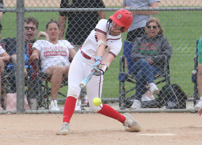 Ottawa's Piper Lewis strikes out swinging against L-P on Wednesday, May 7, 2025 at Ottawa High School.
