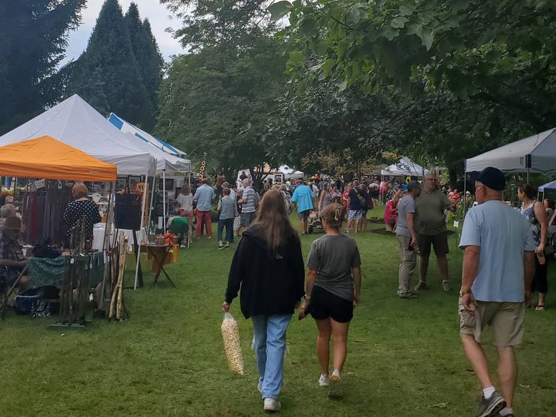 People of all ages came out to Saturday's Hornbaker Gardens Artisan Market.