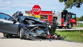 4 injured in 3-vehicle crash near Marengo