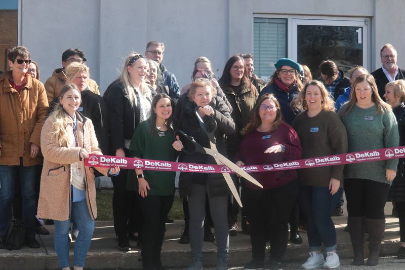 The DeKalb Chamber held a ribbon cutting Feb. 15, 2024 to celebrate the recent renovations to the office space of the Association for Individual Development.