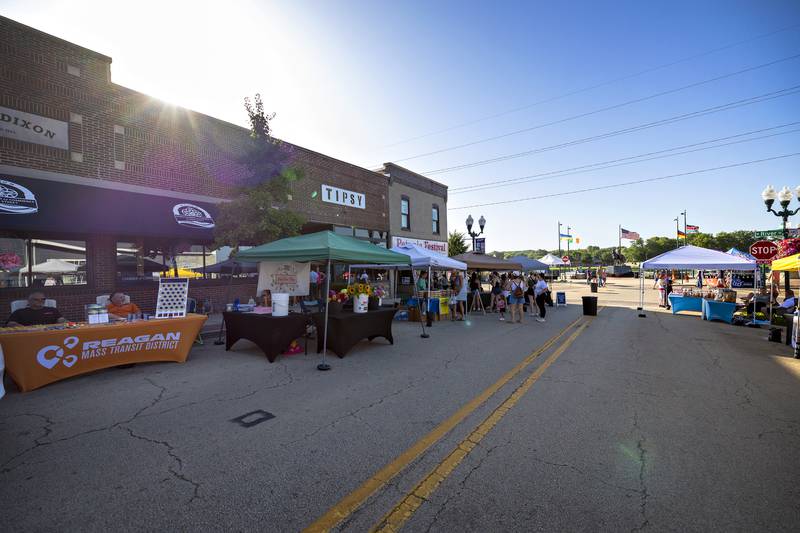 Crowds were a bit sparse on a steamy Wednesday, July 23, 2025, for Dixon’s weekly city market.