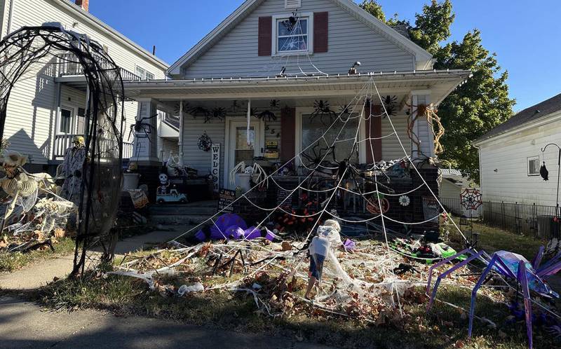 Halloween decorations cover a home in the 500 block of Bucklin Street on Thursday, Oct. 17, 2024 in La Salle.