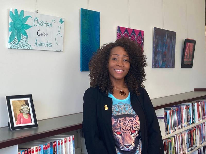 Local artist TaLisha Alston will show her work at the Yorkville Public Library through February 2023.