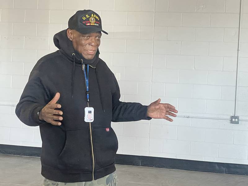RTW Veteran Center co-founder Daniel "Doc" Habeel is all smiles Wednesday, Jan. 28, 2026, during a soft opening for the RTW Veteran Center in DeKalb.