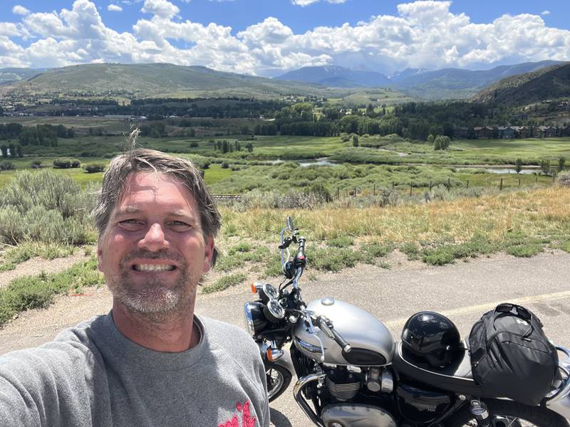 Joel Bosman takes a selfie on Aug. 13, 2023, in Edwards, Colorado.