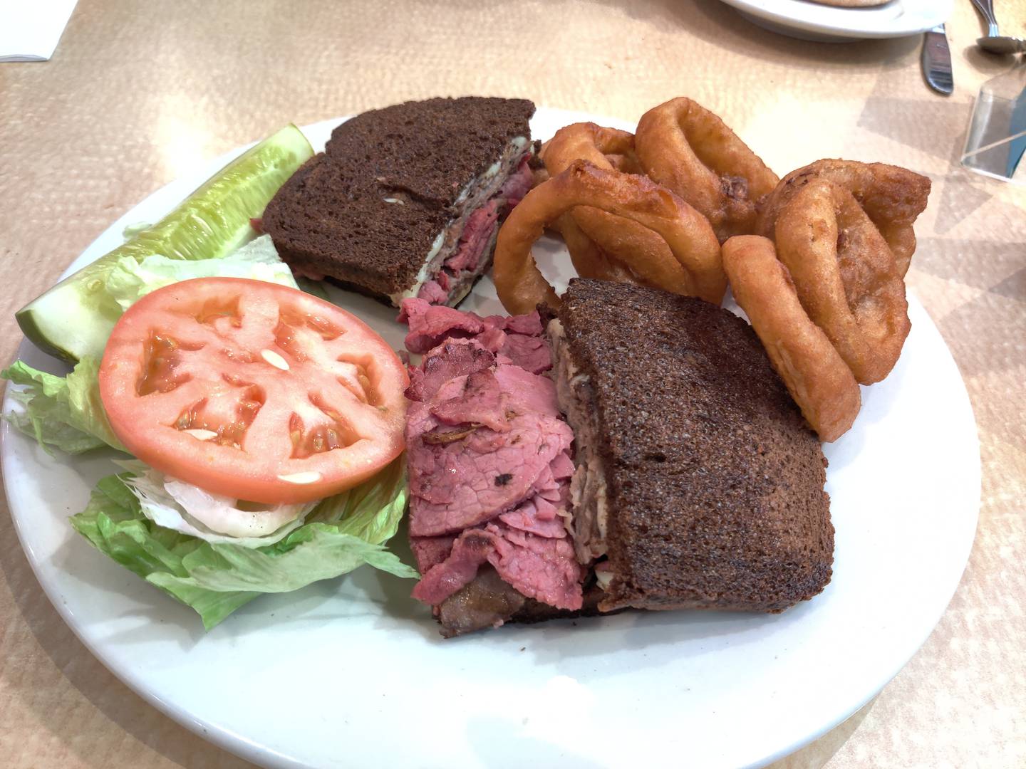 The Black Russian sandwich at The Popeye omelette at An English muffin with jam at Chicken noodle soup at Randall's Pancake House & Restaurant in South Elgin.