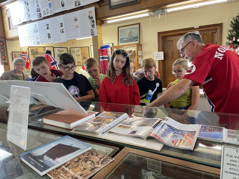 The Norsk Museum was visited Thursday by the Milton Pope School sixth graders led by teacher Karen Fleming.