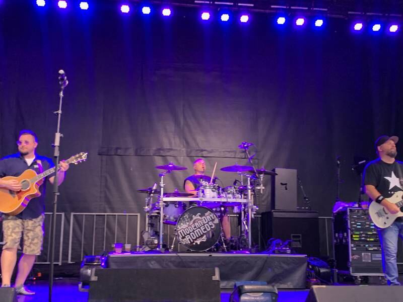 Modern Day Romeos perform at Huntley Fall Fest. Drummer Mike Zaitz recently returned to drumming.